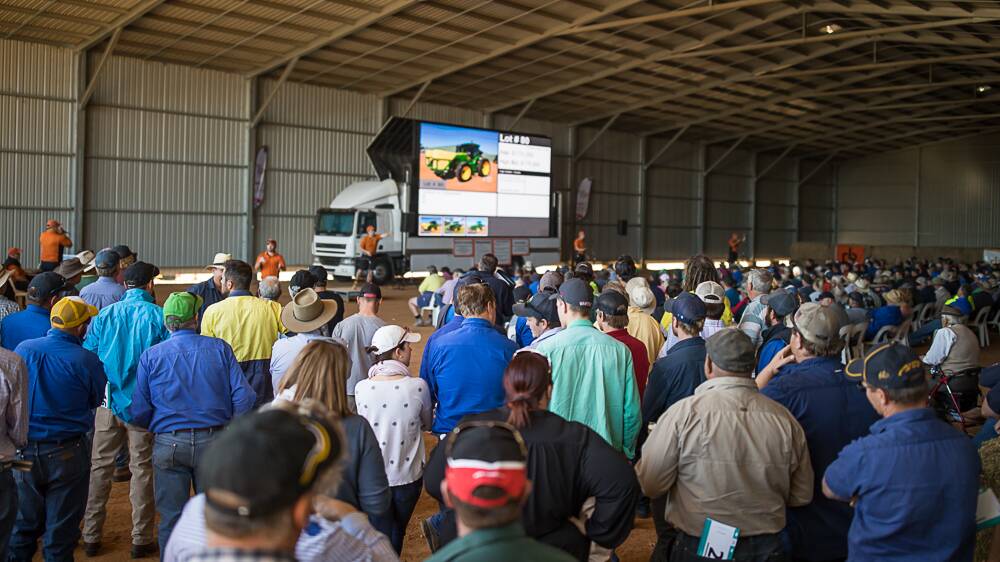 More than 1200 people turned up for largest unreserved public agricultural auction at 'Keytah' Moree, NSW.