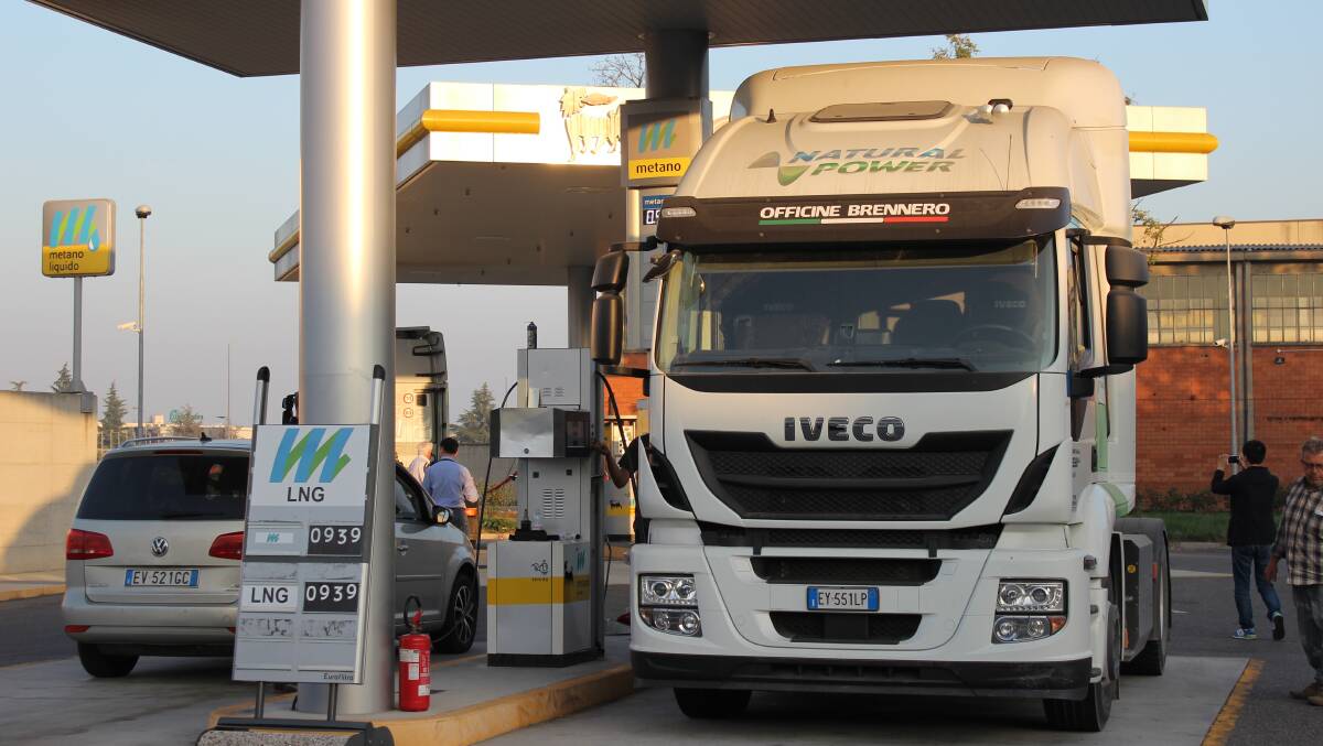 Liquid natural gas refuelling station in Turin, Italy