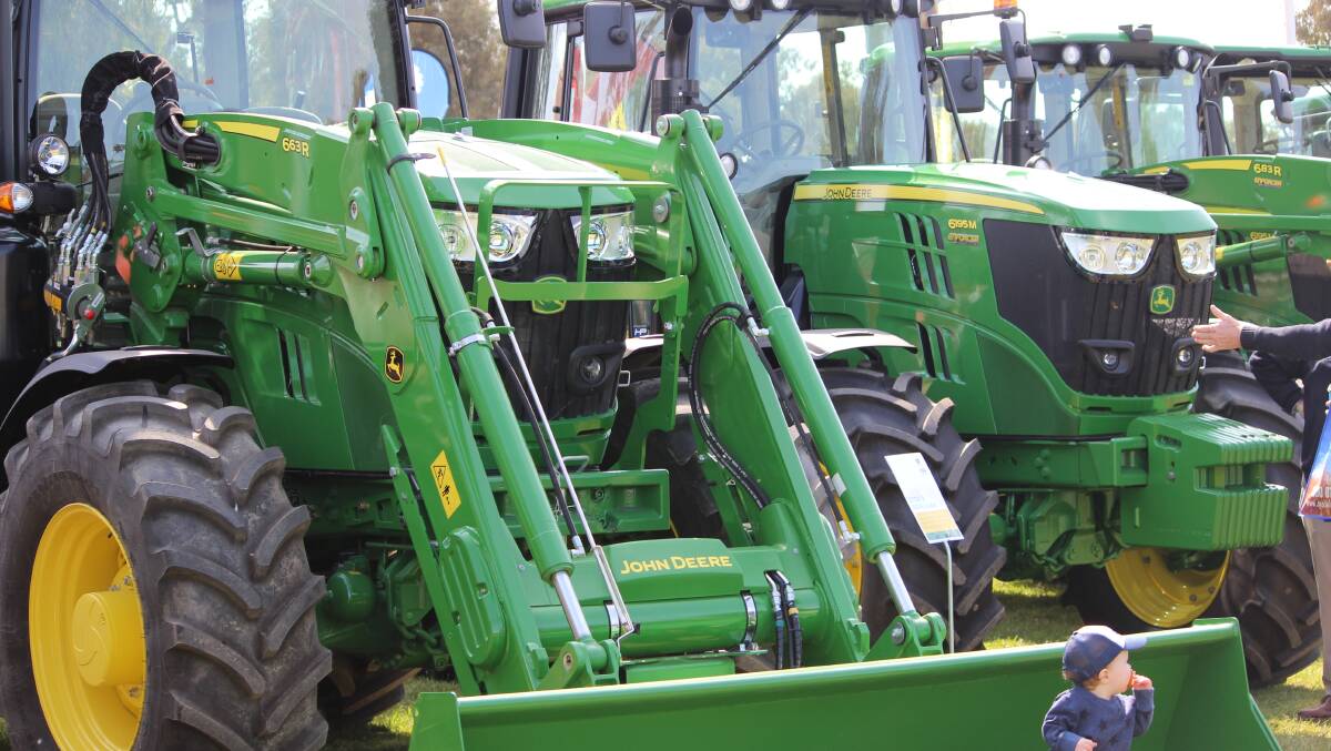The John Deere Enforcer tractor series on display at the Hutcheon and Pearce site at Henty Machinery Field Days.