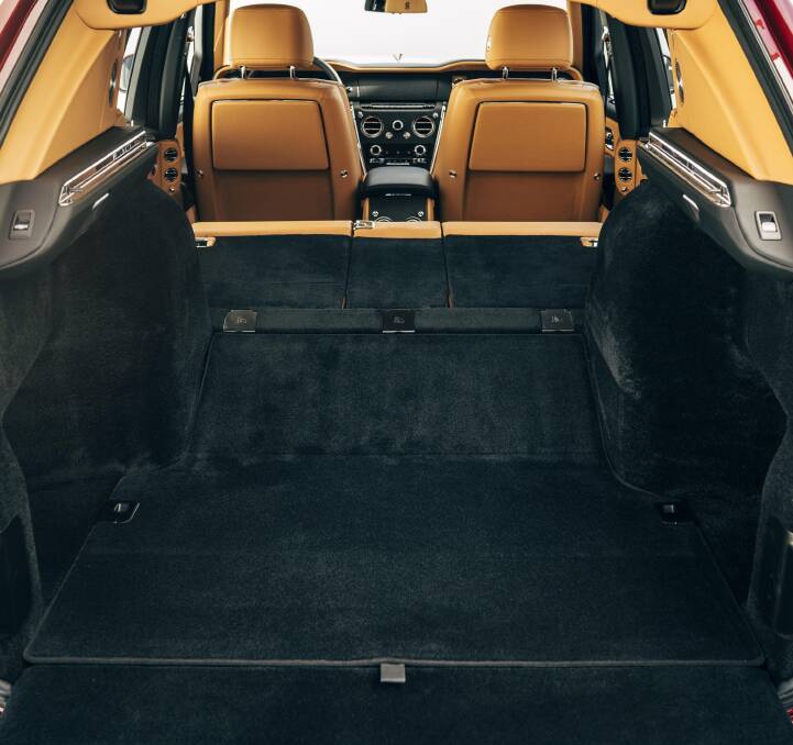 ROOM FOR THE BIKE: In a Rolls Royce first, the rear seats of the Cullinan SUV fold down. 