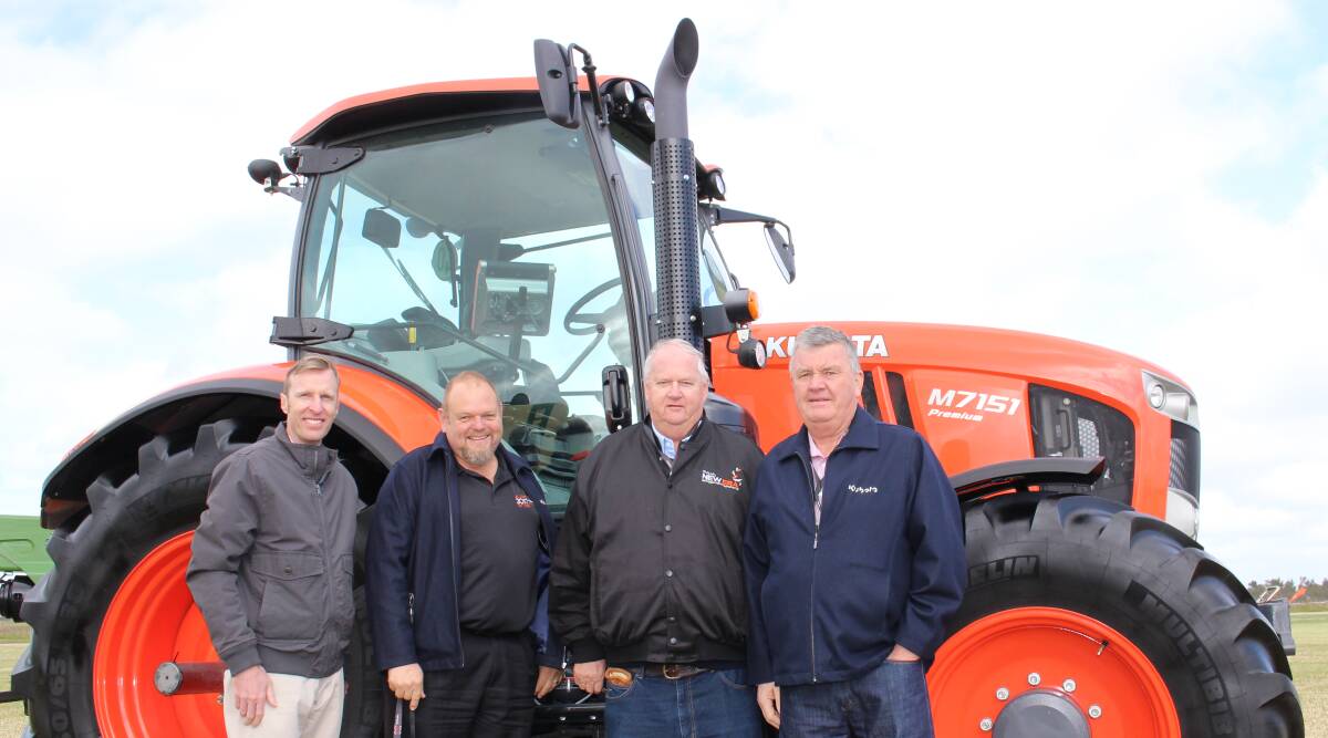 David Evans Group dealership managers: Steven Kiem, Toowoomba, Bruce Ensing, Nambour, Graham Lawson, Brendale and Terry O'Donoghue, Gatton travelled to Avalon, Victoria for the Kubota dealer conference.