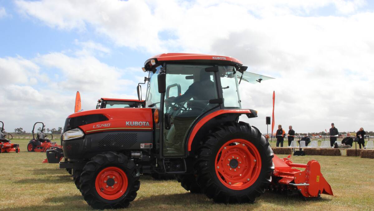 Kubota tractors on display at the 2017 dealer conference, Avalon, Victoria