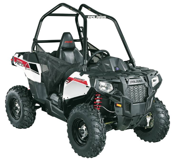 Polaris' Ace straddles the quad and side by side segment with its four wheel, ROPS approach.