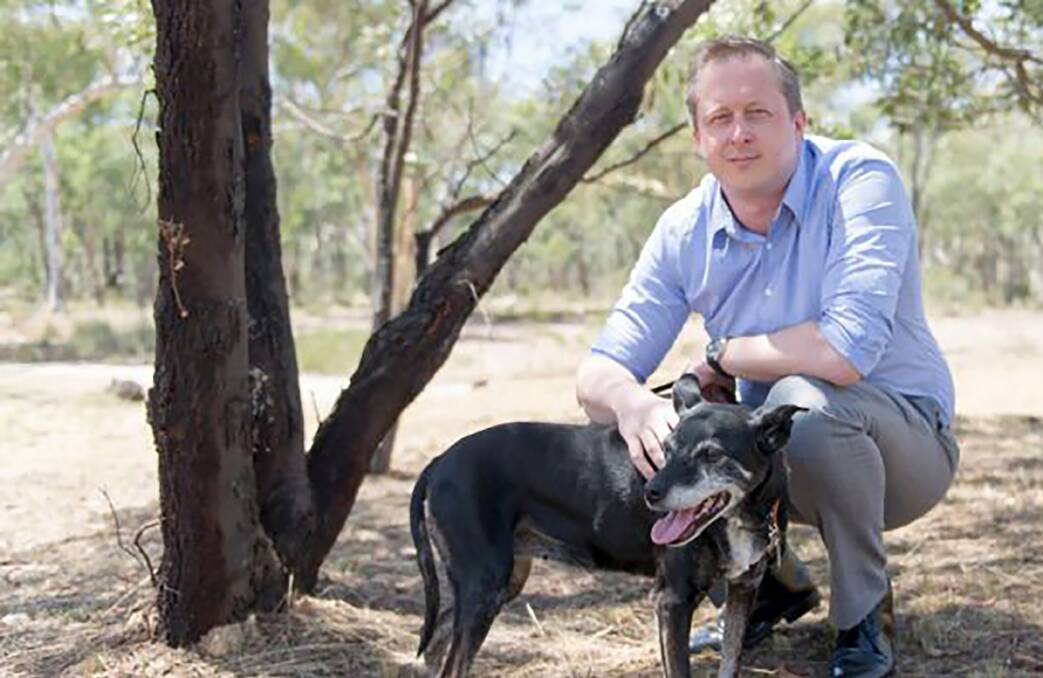 Animal Medicines Australia chief executive officer, Ben Stapley, with Kiera.