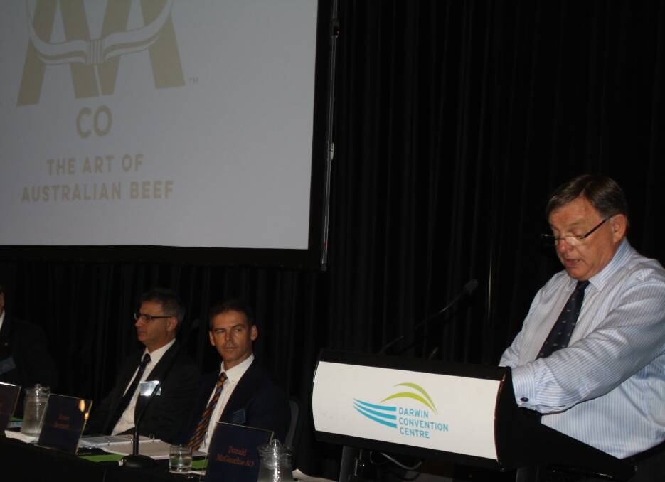Australian Agricultural Company chairman, Don McGauchie quotes Bill Gates at the annual meeting.
