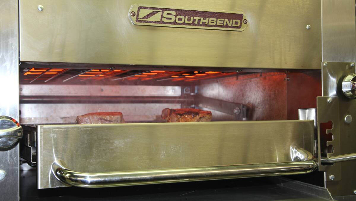 The broiler in action in the Tenderhooks kitchen.