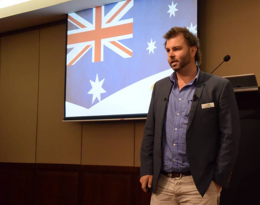 MLA’s marketing manager Australia Andrew Howie speaking at the Global Market Forum in Brisbane this week.