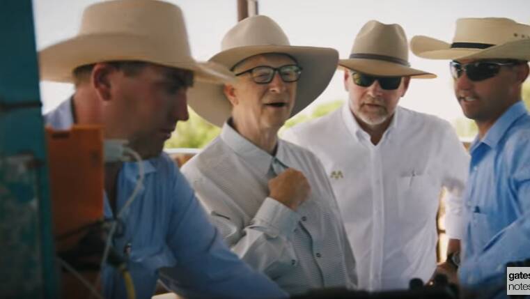 A grab from Mr Gates' video of his time on a Central Queensland cattle operation.