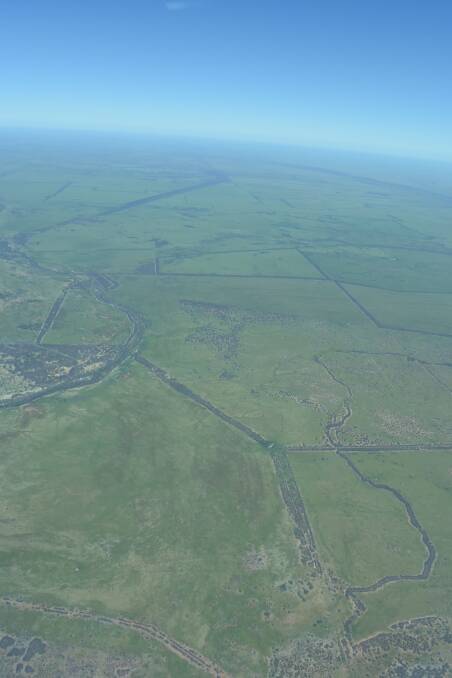 Western Queensland from the air this month.