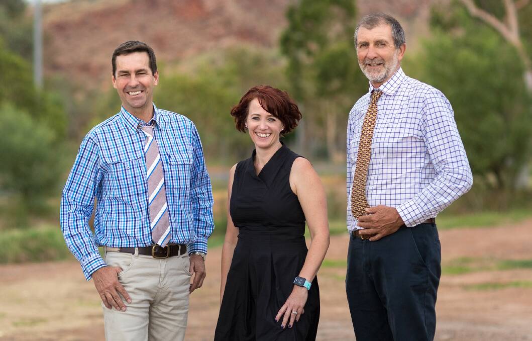 Cattle Council of Australia president Howard Smith, chief executive officer Margo Andrae and vice president Tony Hegarty.