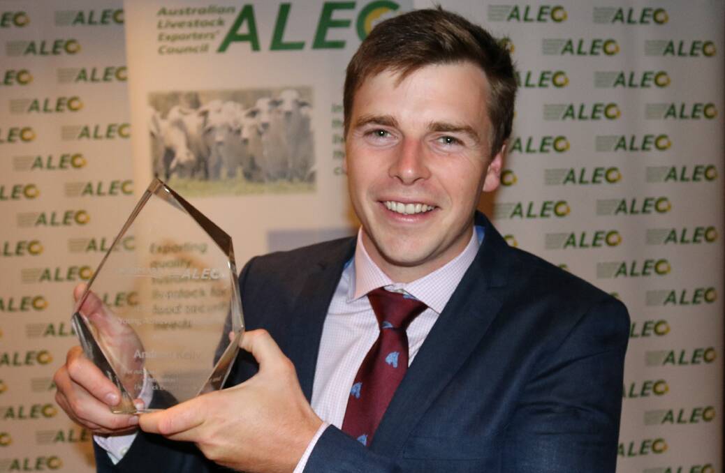 Landmark International operations manager Andrew Kelly has won the Australian Livestock Exporters’ Council’s Young Achiever of the Year Award.