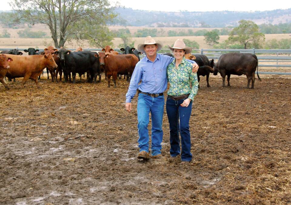 Ian and Megan Barbour, Holly Park, Kumbia are enjoying their wet cattle yards after a long year of drought conditions across their property in the South Burnett.