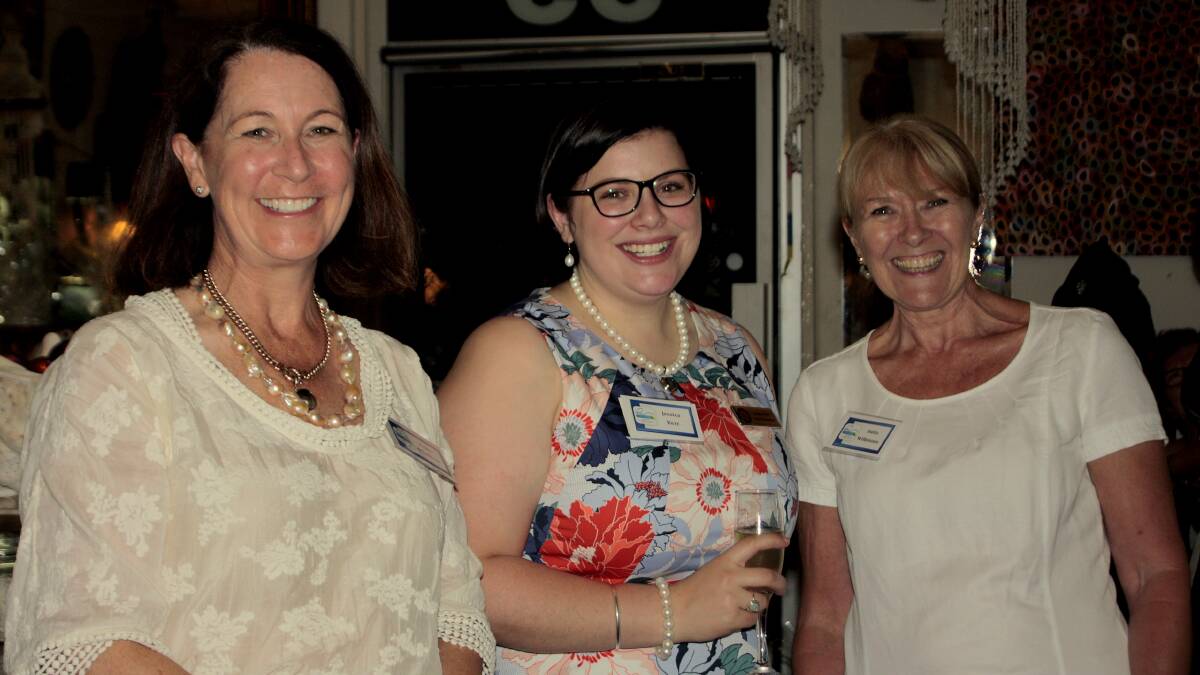 Fiona O'Sullivan, Young Rural Regional and Remote Woman of the Year Jess Kerr, and Anita Wilkinson sharing some end-of-the-year conviviality.
