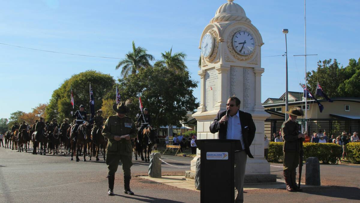 Barcaldine mayor, Rob Chandler, paid tribute to the bravery of the soldiers charging under fire, some of them sons of western Queensland.