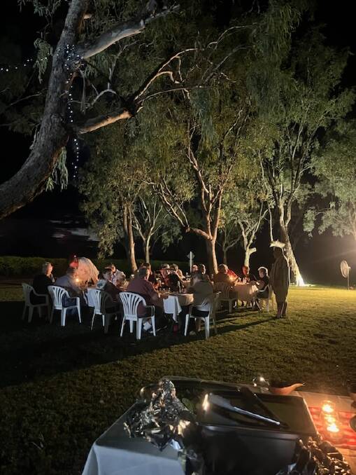 One of the Outback Aussie Tour dinners testing out the renewed facilities. Picture: Supplied