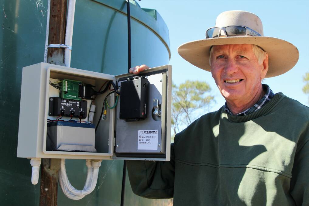 Empty isn't empty: Mac McClymont's system is designed to sound an alarm before tanks run right out of water, so problems can be addressed in time. Pictures: Sally Cripps.
