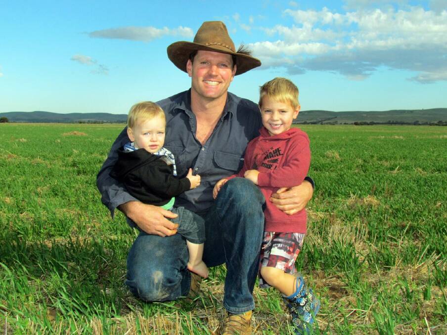 WoolPoll panel chair Sydney Lawrie, with his children Rafael and Xavier.