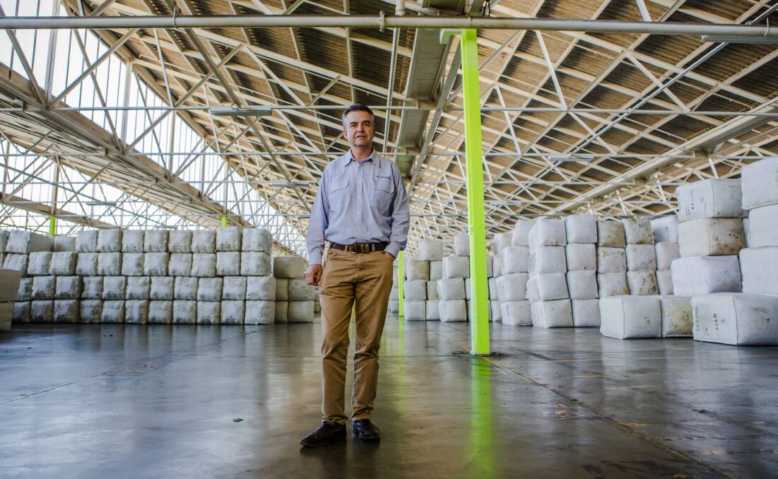 Australian Wool Network NSW state manager Mark Hedley at AWH's Goulburn store. Photo Jamila Toderas