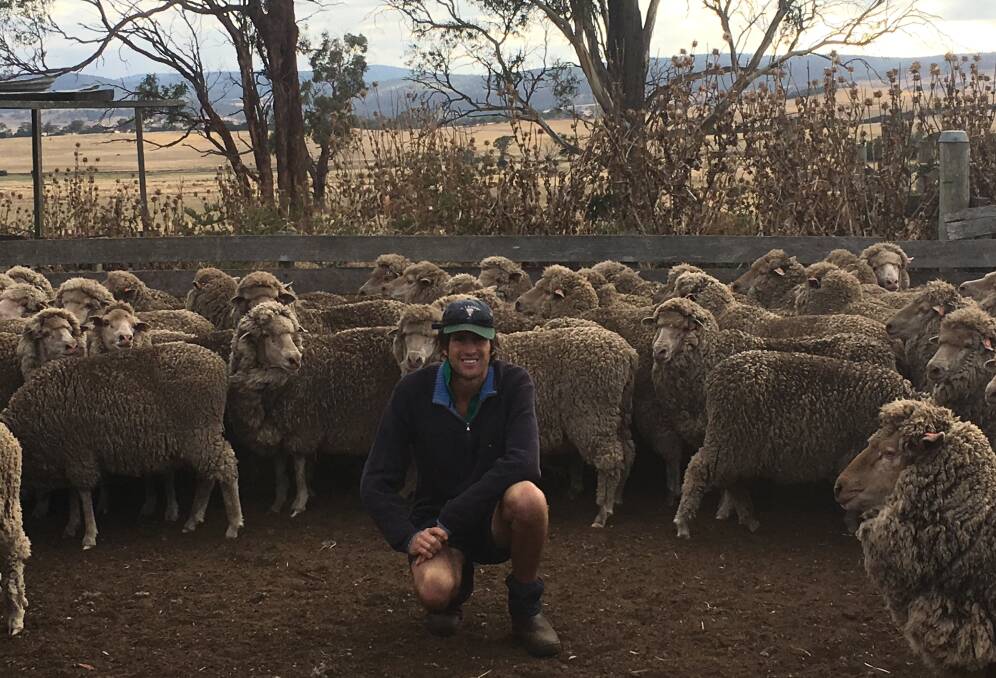 Sam Lyne, Cambell Town, Tasmania, estimates the family's Merinos operation generates an income of up to $60/DSE for wool and $40/DSE for lambs.
