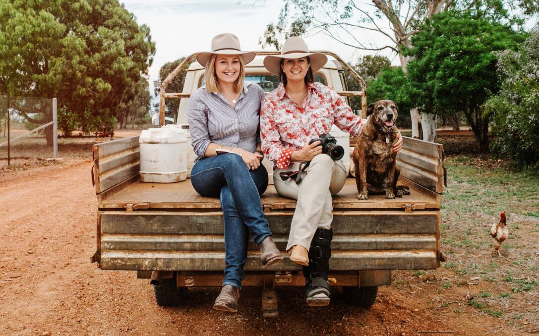 On Tour: Queensland Country Life journalist Andrea Crothers and rural wedding photographer Edwina Robertson hard at work. 