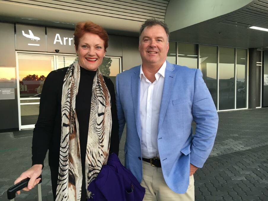 Pauline Hanson and Rod Culleton during happier times for One Nation, during the federal election campaign in WA.