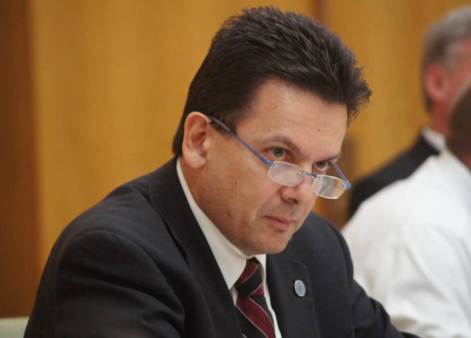 Nick Xenophon in action at the 2011 Senate inquiry into the impacts of $1 per litre milk.