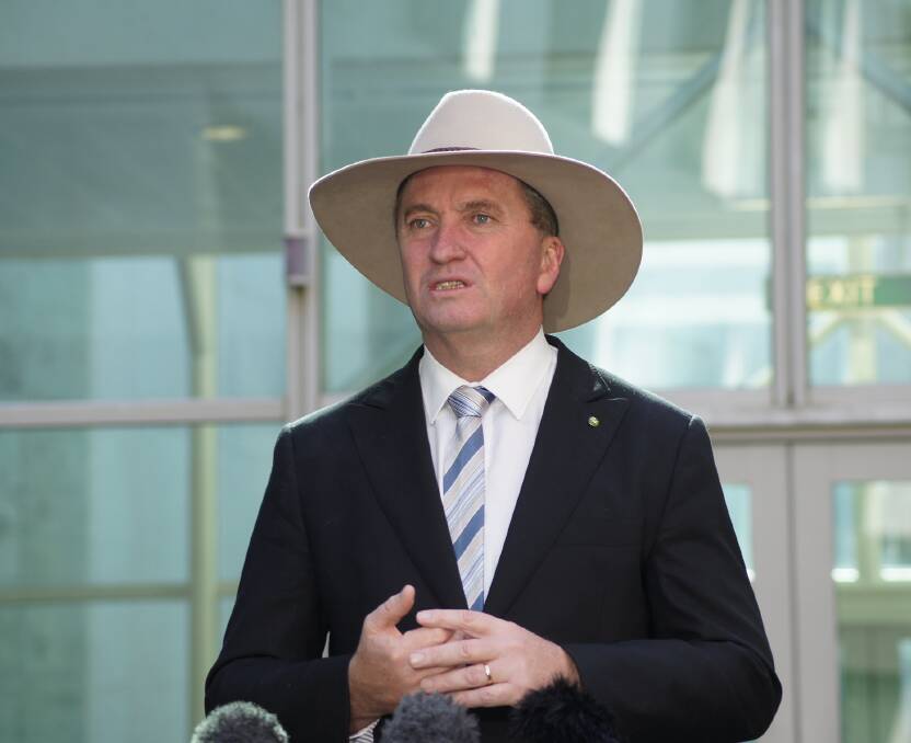 Deputy Prime Minister and Agriculture and Water Resources Minister Barnaby Joyce.