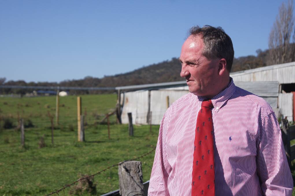 Agriculture and Water Resources Minister Barnaby Joyce.backing smarter farmers and Landcare.