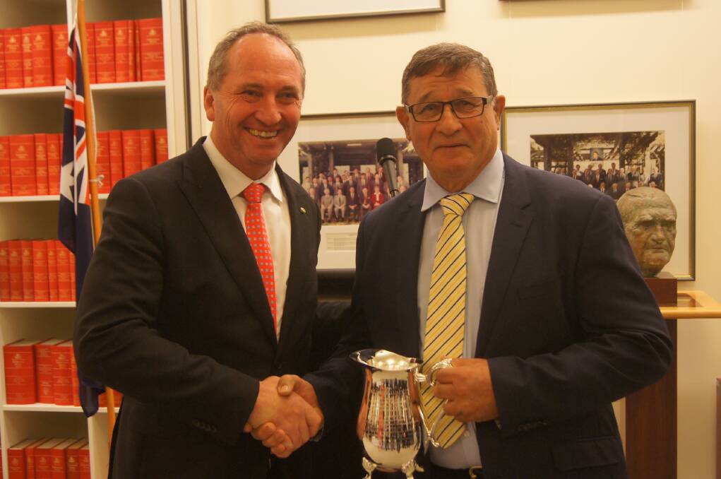 Nationals leader Barnaby Joyce and one-time Shadow Agriculture Minister John Cobb.