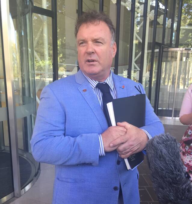 Rod Culleton outside the High Court in Canberra after last year's hearing regarding his eligibility for election.