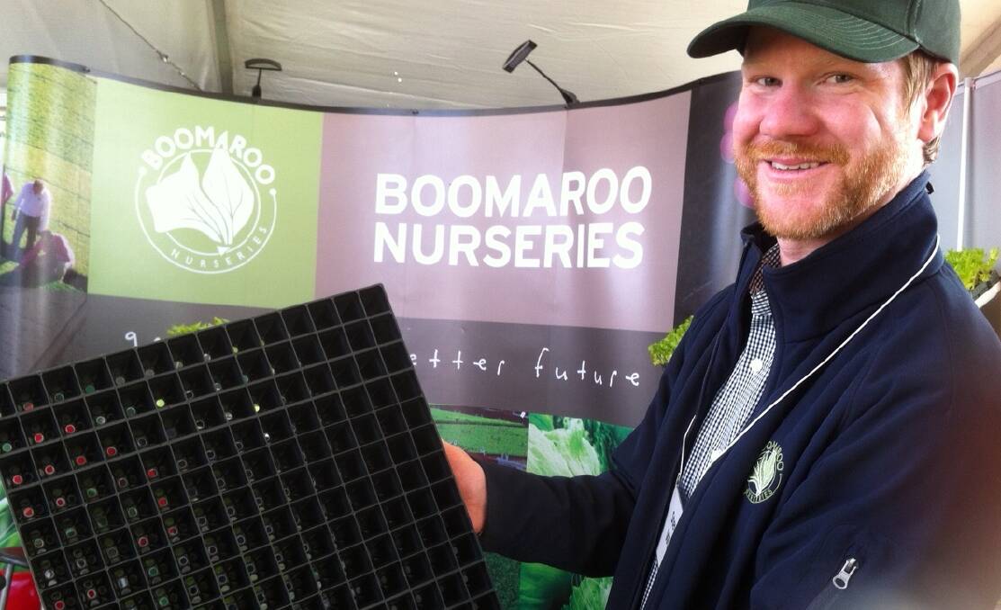READY: Boomaroo’s senior territory and capability manager, Steven Winter, shows off the newly designed seedling tray.