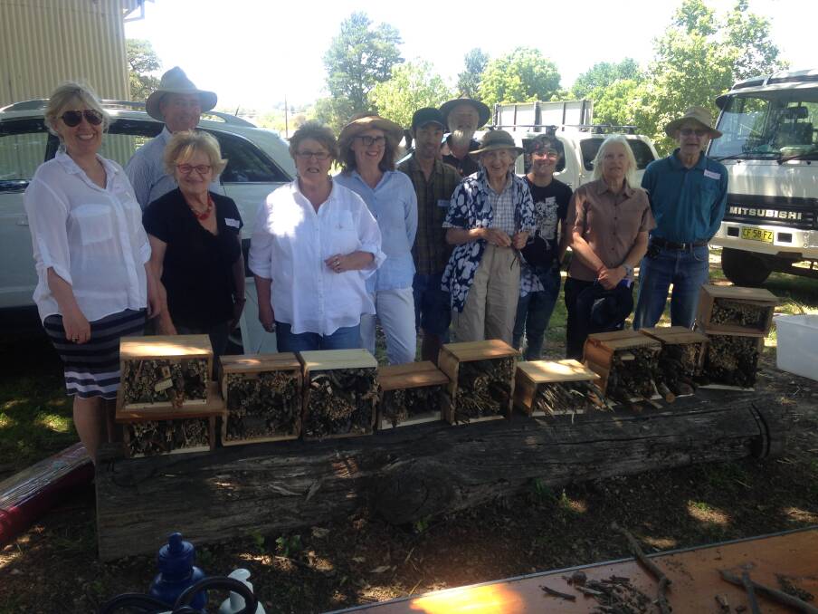 MOTEL BUILDERS: Some of the 20 participants that created a bee motel at the NSW workshop on native bees. 