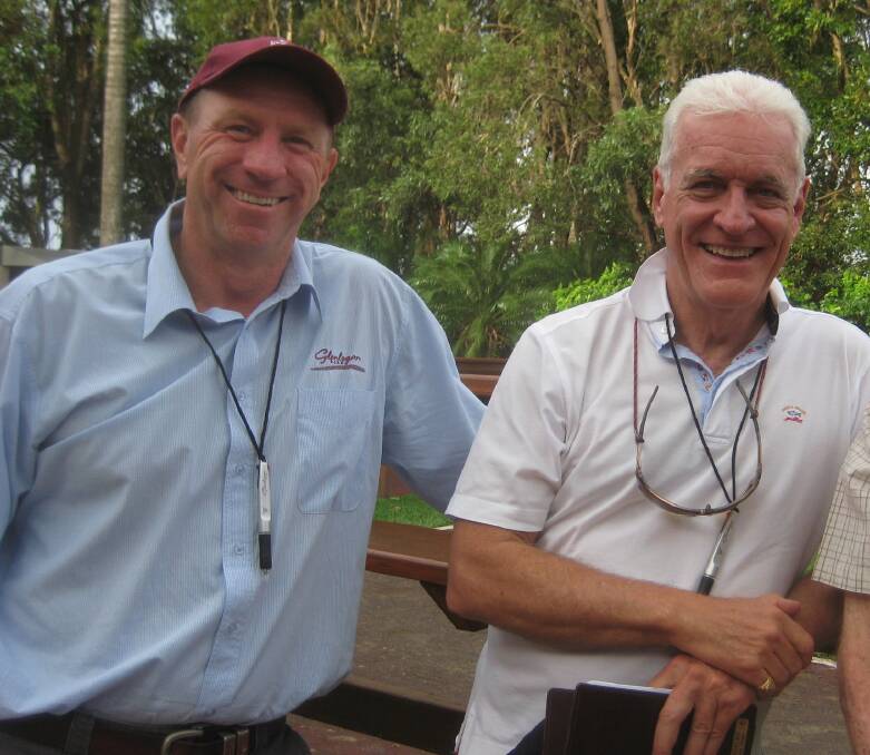 Glenlogan Park principal Jon Haseler (right) and stud manager Steve Morley. 