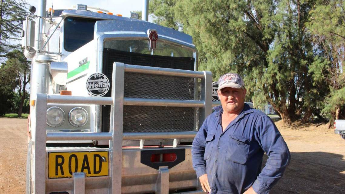 ROAD ANGEL: Ross Duggan is one of the hay runners taking much-needed feed to drought-stricken properties in Queensland. Picture: Stephen Mudd.
