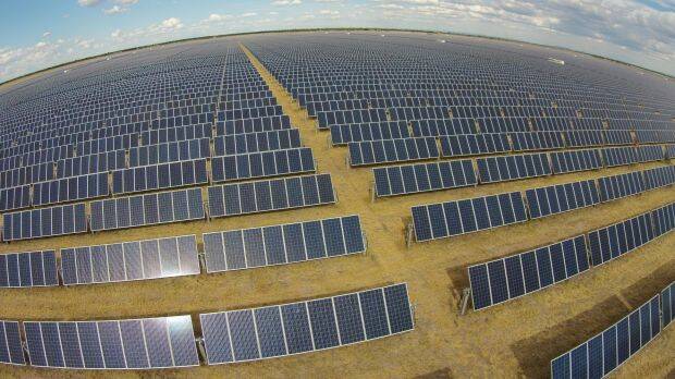 The Moree solar farm in NSW, one of many now operating, under construction or in the pipeline. 