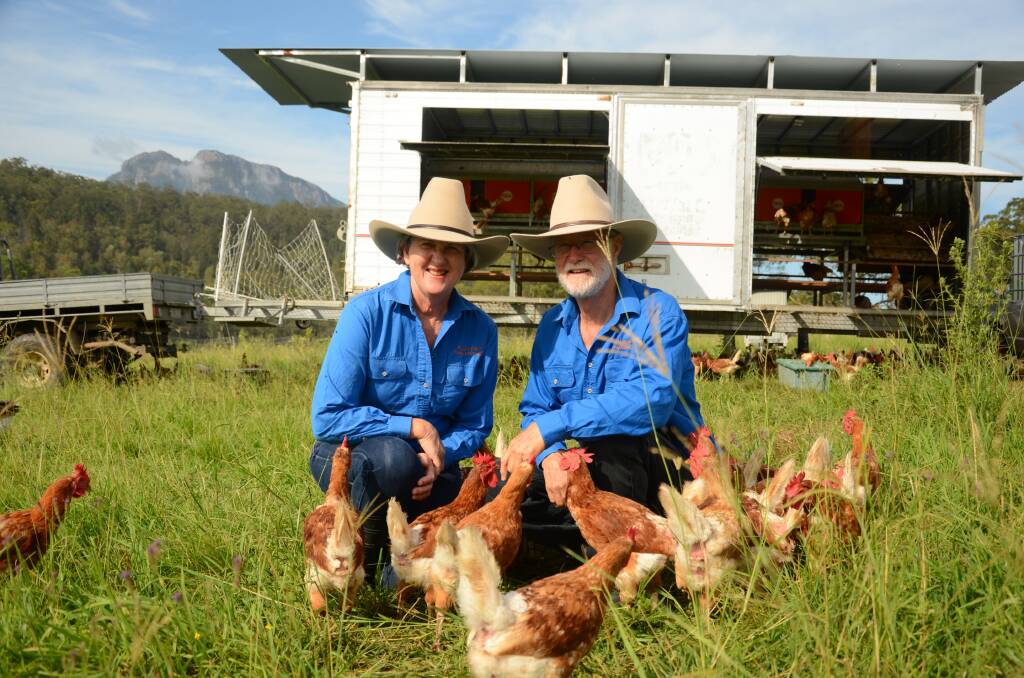 Rathdowney farmers Kathy and Rod O'Connell will move to cattle when they close their farm to chickens. Photo: Supplied