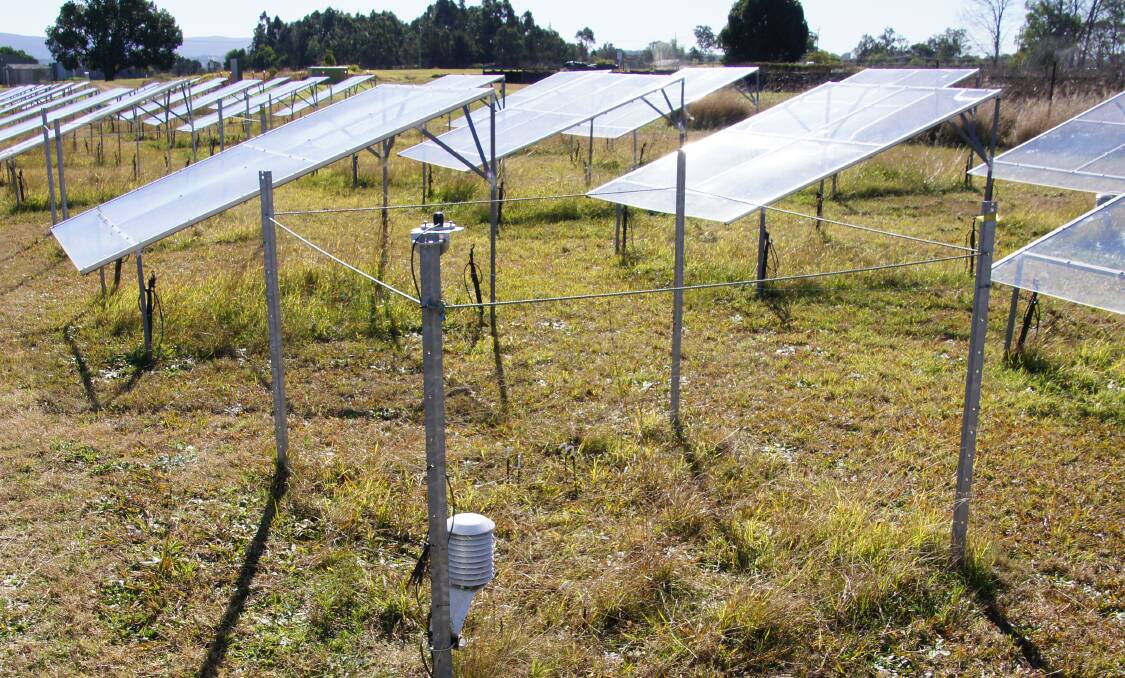 Exclusion shelters are fitted with weather monitors and soil moisture probes.