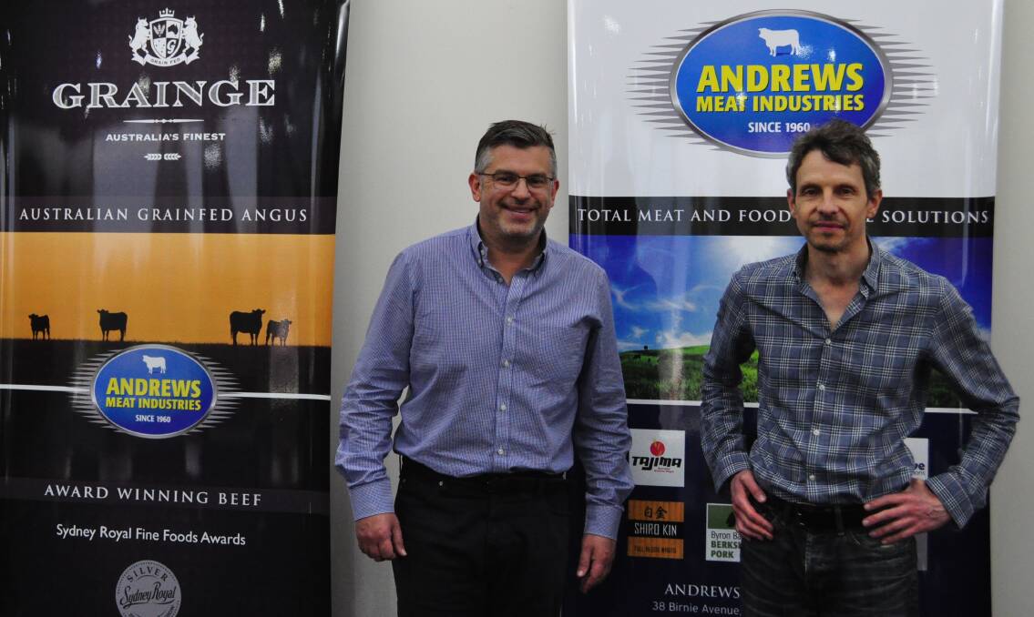 LEADING INNOVATORS: Peter Andrews Jnr and his brother Harry, of Andrews Meat Industries, are smashing the boundaries of fresh meat and cooked meal production.