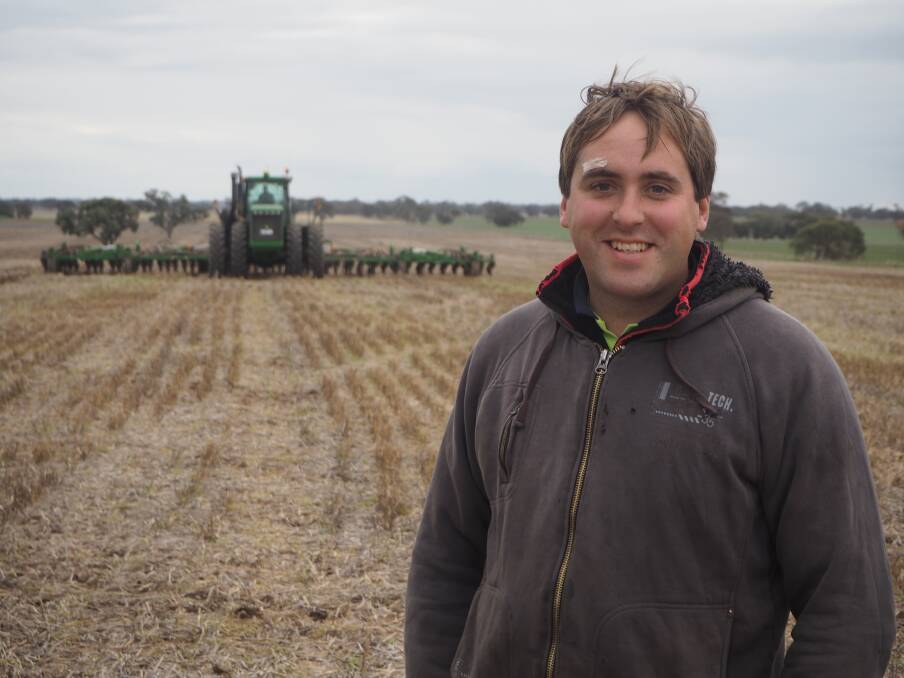 Jonathan Dyer of “Tooronga” Kaniva in western Victoria uses real time crop quality information to help segregate wheat.