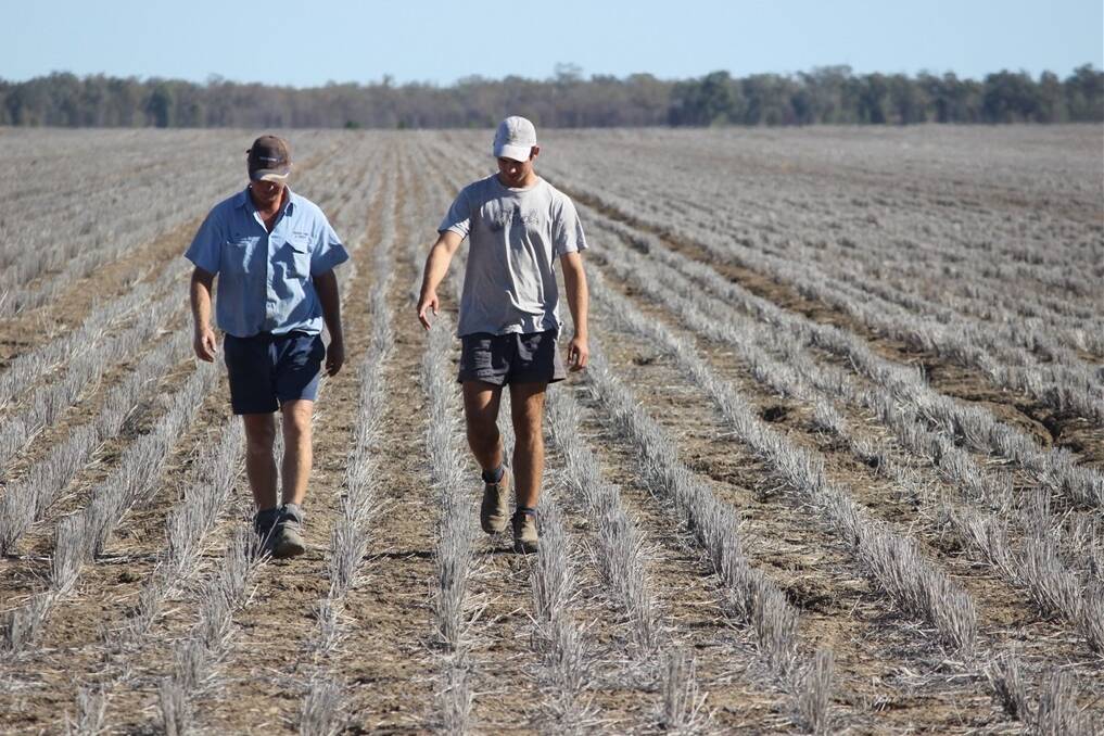 Ned Deshon and his nephew Jamie are dissapointed to miss out on another winter crop on their Hebel aggregation.