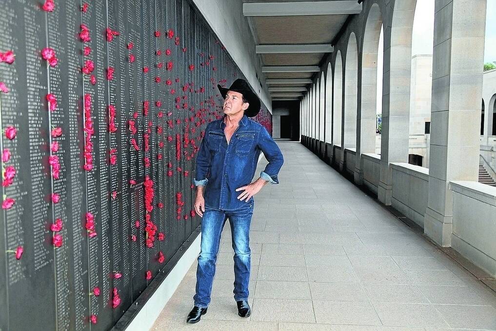 Inspirational stories: Songwriter Lee Kernaghan at the Australian War Memorial, where he learnt the stories of diggers.