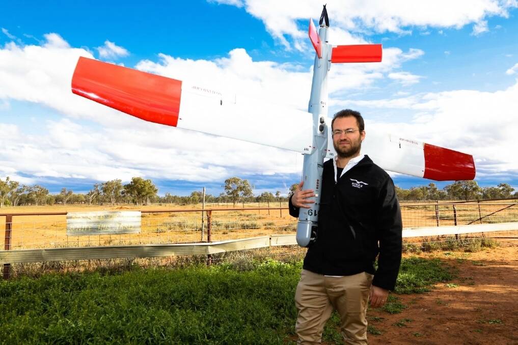 Ninox Robotics managing director Marcus Ehrlich, Sydney, pictured with a drone used during the trials.