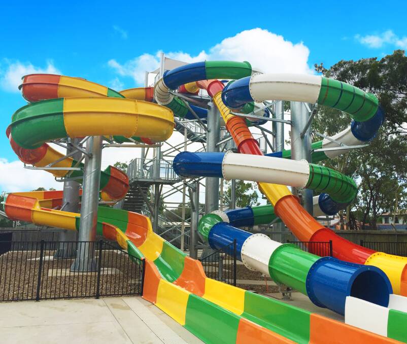 The water slides at the Rockhampton 42nd Battalion Memorial Pool will open on Saturday.