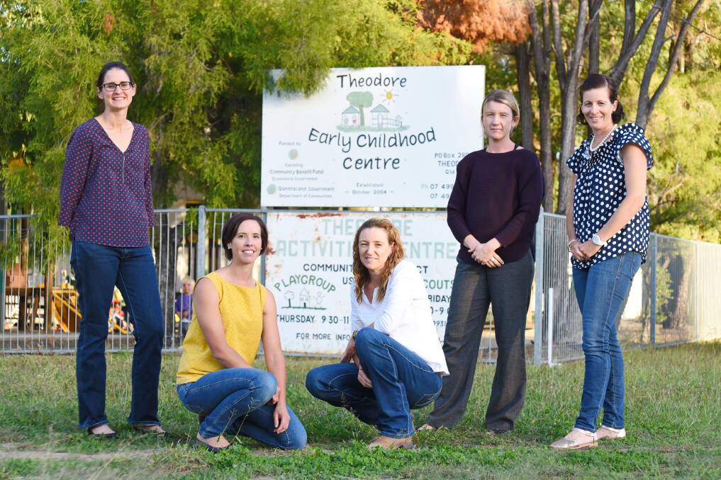 Theodore Early Childhood Centre (TECCA) committee members Jess Weimnar, Jane Conway, Bronwyn Brunton, Suzanna Hindle and Natalie Goodland, are busy local ladies organising Theodore’s first rodeo in decades and all the proceeds are going back into the children’s centre.  