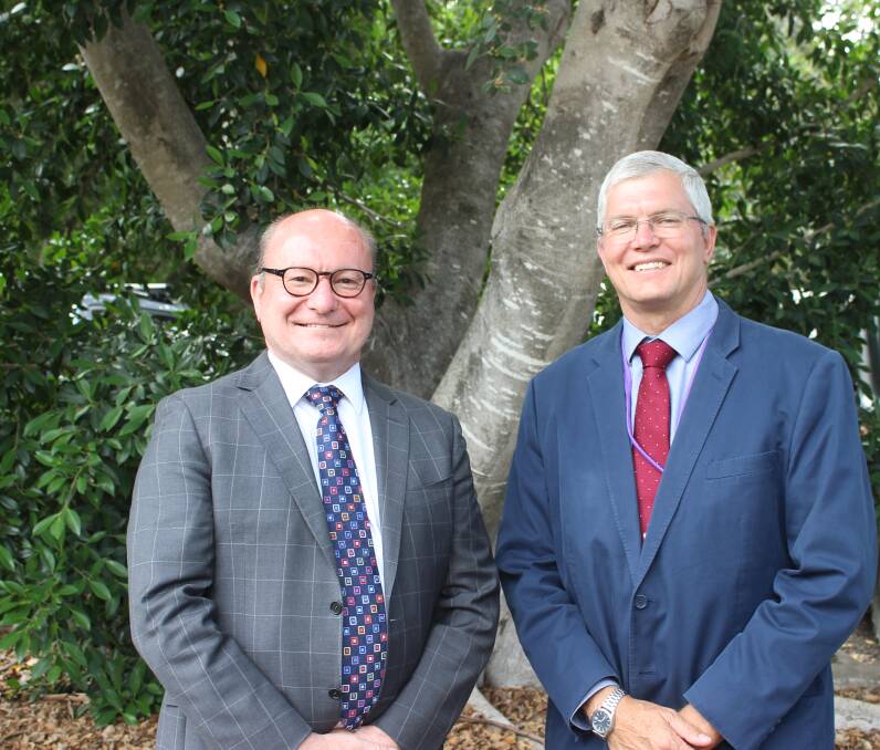 Executive chairman of Toowoomba Premium Milk Steve Laracy, with chief executive officer,  Rory Richards, Toowoomba Premium Milk. 