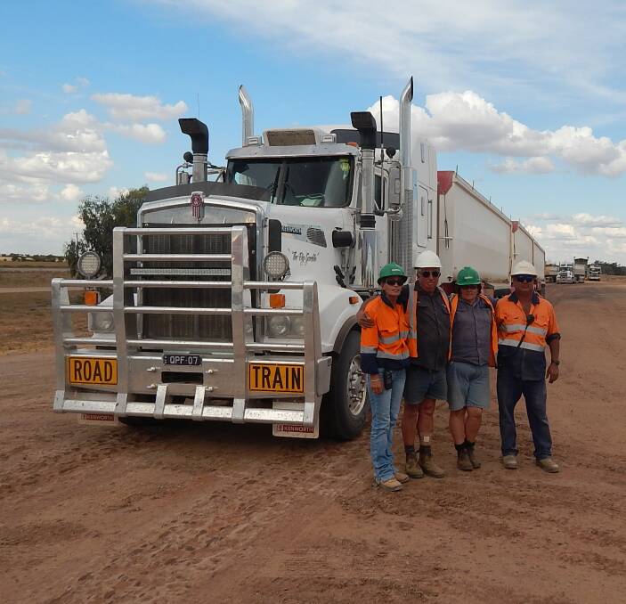 RECORD HAULAGE: Road trains rolling into AWB's GrainFlow site at Surat have delivered 60,000 tonnes of grain in 17 days, as the southern Queensland grain harvest wraps up in record time.  