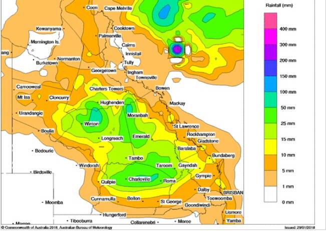 BOM weather maps show the system spreading north from the southern areas like Roma. 