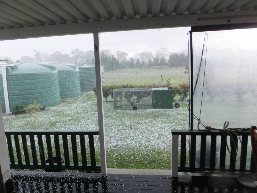 Dan Wats‎ posted this of hail at The Summit. Picture: Facebook