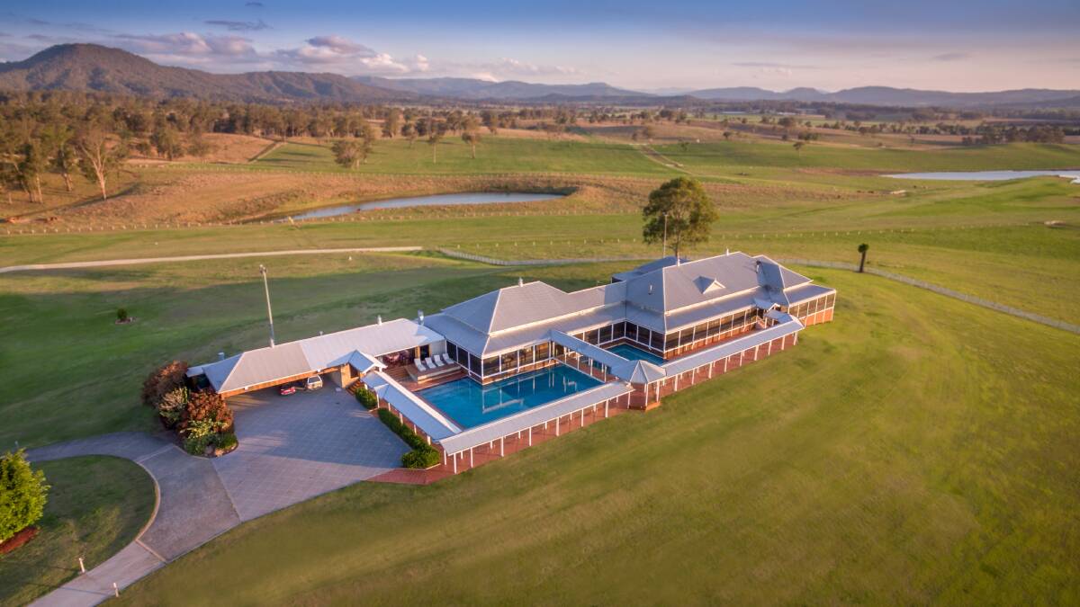 LUXURY LIVING: The impressive Wirraway estate includes a four bedroom mansion, a 30m pool, two guest houses and tennis court, two aircraft hangars, a 1km airstrip and a large machinery shed.