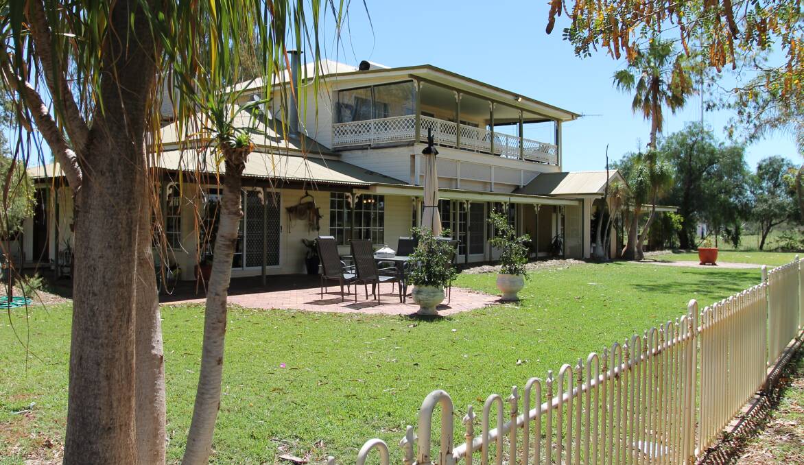 The modern five bedroom, two storey homestead is a feature of the property. 
